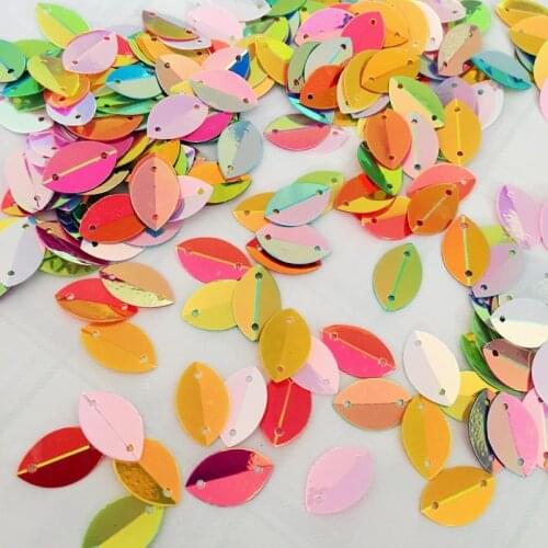 500pcs/lot new leaf patches wedding decoration glossy womens bag party hand seam 2 - hole Stickers on clothes.-C37A