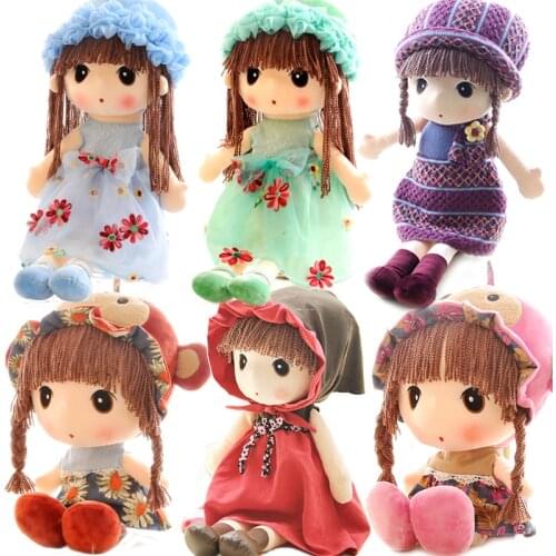 Flower fairy cute fair dolls plush toys children girls heart princess hold sleeping doll little girl doll