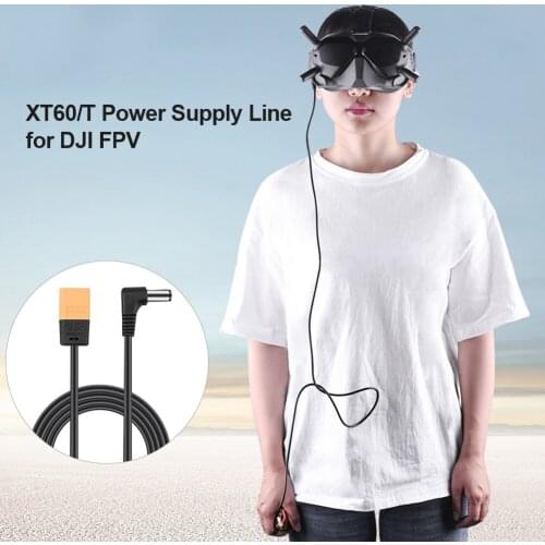 Power Cable Xt60 Male To Dc Right Angled Male Cord For Dji Fpv Goggles To Xt60 Battery 4ft