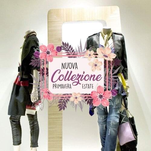 Kina UVNC0052 window sticker new spring-measurement 50x40 cm-showcases stores for new collection, stickers