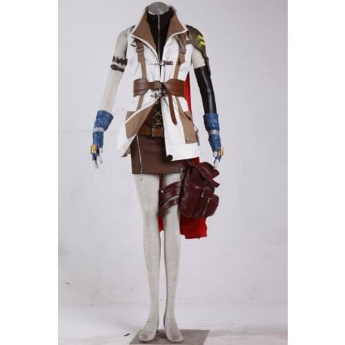 Final Fantasy FF XIII 13 Lightning Cosplay Costume Dress Coat Uniform Outfit Set
