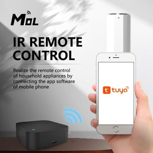 MOL Tuya Smart IR Remote Control WiFi Universal for Air Conditioner TV AC DVD AUD Voice Work with Alexa Google Home