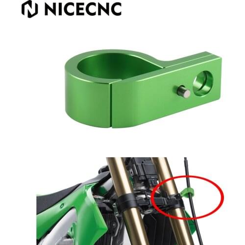 NICECNC Front Brake Line Hose Cable Clamp Guide For Kawasaki KX250F 17-19 KX450F 17-18 KX450 19-21 KXF250 KXF450 KX 250 450 F
