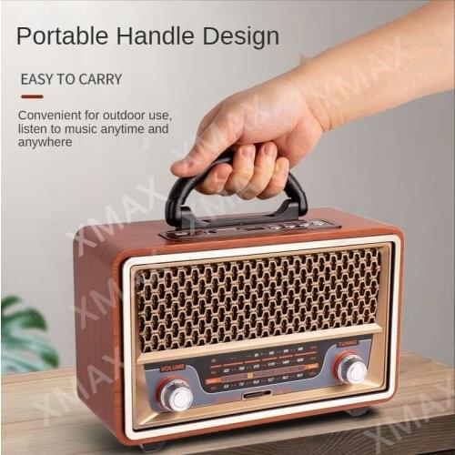 Retro Classic Style AM / FM Radio Player Multi Function High Quality Portable Bluetooth Speaker Semiconductor Card Audio