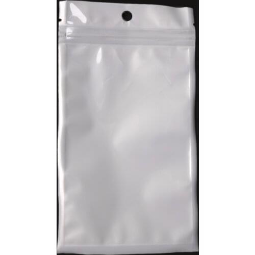 Selling 10*18cm White+Clear Self Seal Zipper Resealable Plastic Retail Packaging Poly Bag,Ziplock Zip Lock Bag Pouch Hang Hole
