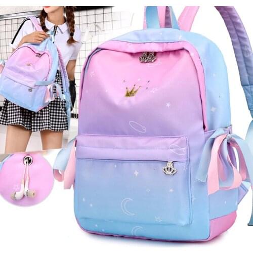 FGGS-Orthopedic Backpacks School Children Schoolbags For Girls Primary School Book Bag School Bags Printing Backpack