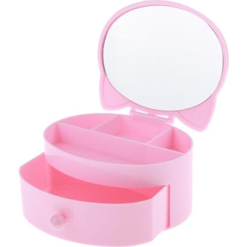 Cute Cat Shaped Jewelry Box Display, Trinket Storage Organizer Case for Women Girls, 15.5 x 12.5 x 7.5cm