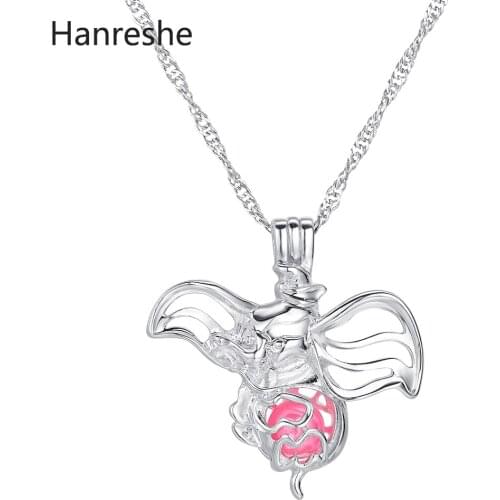 Cute Dumbo Pearl Necklace Women Chain Choker Pendant Long Chain Pearls Trendy Jewelry Gift for Custom Necklace Women