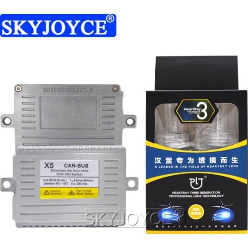 SKYJOYCE AC 55W Fast Start DLT Canbus Ballast HID Xenon Headlight Kit HeartRay 4300K 5500K 6500K H1 H7 H11 HB3 HB4 D2H HID Lamps
