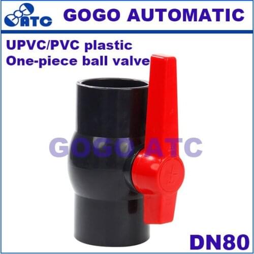 UPVC Straight mouth valve PVC Inner wire ball valve DN 80 mm One-piece simple Water pipe plastic socket Anti-aging light