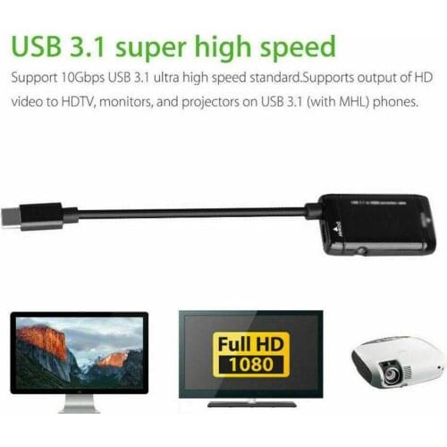 USB-C Type C USB 3.1 To HDMI-compatible Splitter With Function Phone Version Conversion Line Port Video Mobile Power For An I3I0