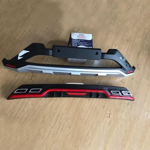 Fit for Toyota rush 2018 2019 Bumper Protector Body kit Car ABS Plastic Front Bumper Protector Sill Plate Cover Trunk Guard