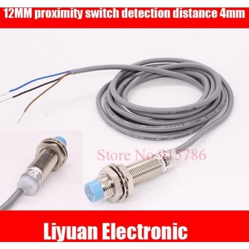 1pcs 12MM proximity switch Metal Inductive Sensor 3-wire NPN 24V Normally Open IP67 Waterproof Shielded Detection distance 4mm