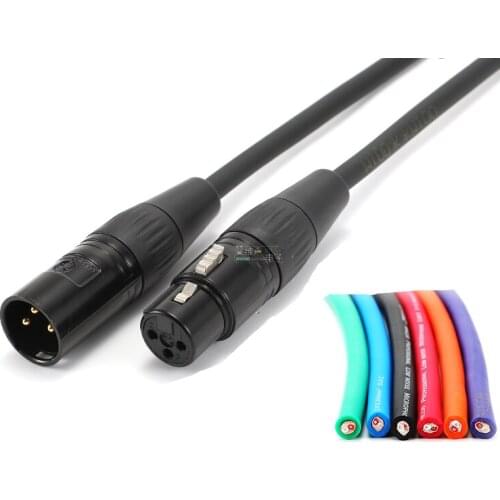 1Pcs Yongsheng pure copper fever condenser microphone Cannon male to female XLR balanced audio signal mixer cable HiFi