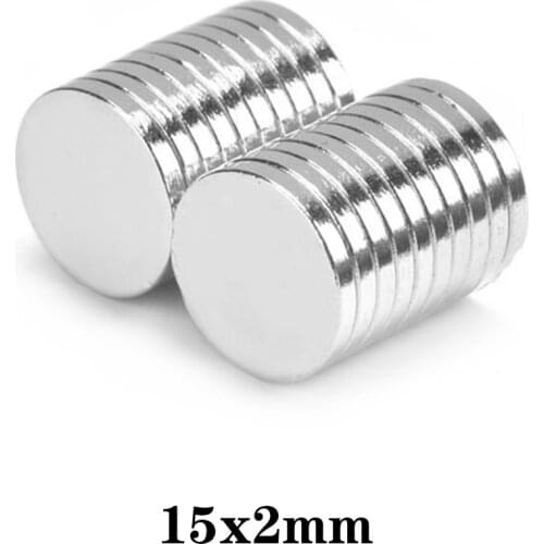 10/20/50/100/150pcs 15x2 mm Strong Magnets 15mmx2mm Small Round Permanent Magnet 15x2mm Thin Neodymium Magnet Magnetic 15*2