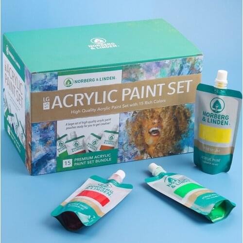 15 Colors Professional Acrylic Paint Drawing Painting Pigment Hand-painted for Kids DIY Artist