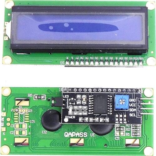 1602A LCD module LCD1602A 5V IIC/I2C 1602 LCD1602 module blue backlight white words / yellow green backlight black words