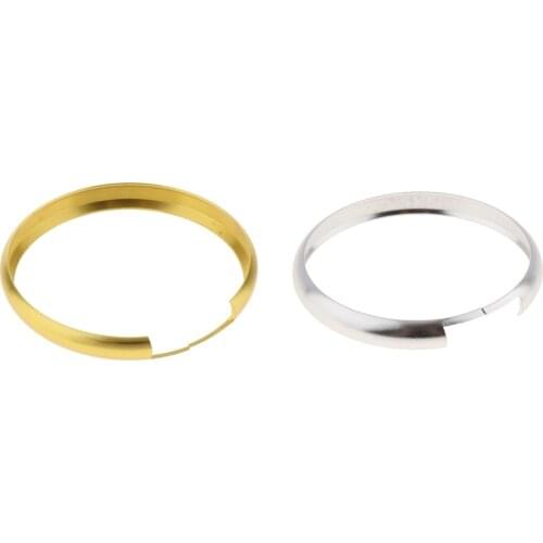 2 Pieces Car Key Fob Ring Rim Trim Replacement for BMW Mini Cooper 2008 and up - Gold and Silver