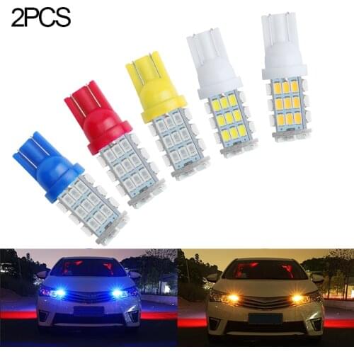 2PCS T10 W5W LED Bulbs 1206 42 SMD Auto License Plate Reading lamp Turn Side Light Super Bright 7000K White Blue Red 12V