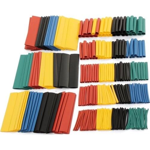 328Pcs Car Electrical Cable Shrink Tube kits Heat Shrink Tube Tubing Wrap Sleeve Assorted 8 Sizes Mixed Color