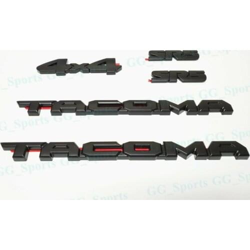 5PCS SET BLACKOUT EMBLEM OVERLAY KIT FIT FOR 2016-2020 TACOMA SR5 4X4