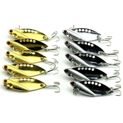 50pcs 5.5CM 11G 8#hooks metal VIB vibrator bass Fishing lures fishing Baits pike isca de pesca fishing tackles