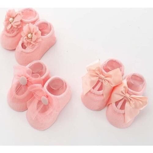 Bowknot Baby Socks Newborn Thin Cotton Filled Afterward.not Lonely Boat Socks Infants Baby Socks Floor Non-slip 3 Pairs Lace