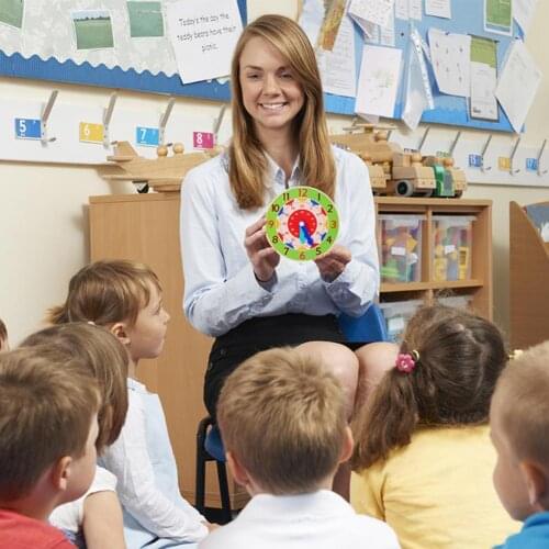 Clock Toy Creative Cultivate Time Concept Wood Teaching Children Ornament Toys for Baby Kids Kindergarten Educational Wood Toy