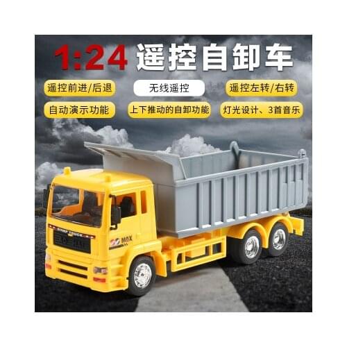 Kids Engineering Vehicle RC Toys 8 channel 2.4G Remote Controll RC Truck Navvy construction Dump Truck Chargeable with Music