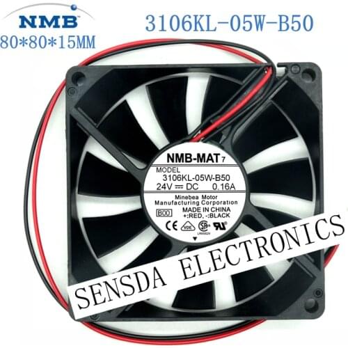 For NMB 3106kl-05w-b50 8015 DC24V 0.16A frequency converter cooling fan