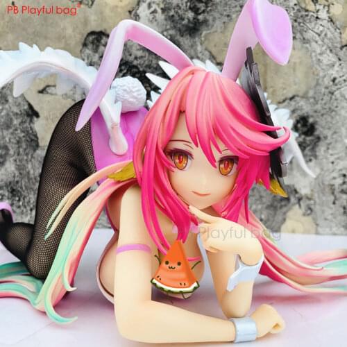 Playful bag NO GAME NO LIFE Jibril figure Sexy Bunny girl pvc action figure Anime collections 27CM HF13