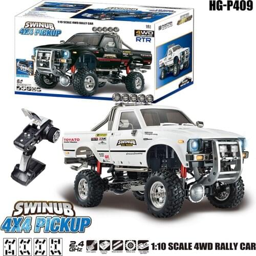 HG 1/10 RC P409 Pickup Model 4*4 Rally Car Racing Crawler 2.4G RTR W/O Battery Model Outdoor toys for boys gift TH16808-SMT6