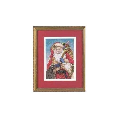 COTTON Top Quality Lovely Cute Counted Cross Stitch Kit Father Christmas Santa and Gift Xmas DIM 08629