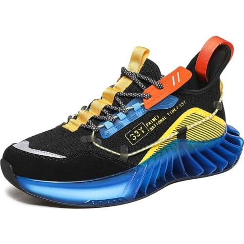 2020 Fashion Spring Autumn High Elasticity Men Chunky Sneakers Fashion Breathable Man Comfortable Casual Shoes Zapatos De Hombre