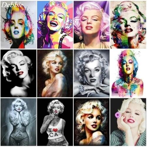 5D Diamond Painting Kits Full Square/Round DIY Diamond Painting Embroidery Pictures Marilyn Monroe Dimond Mosaic For Adult Decor