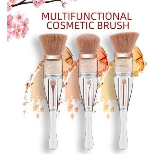 Make up three in one make-up brush multi-functional combination portable one-piece make-up brush