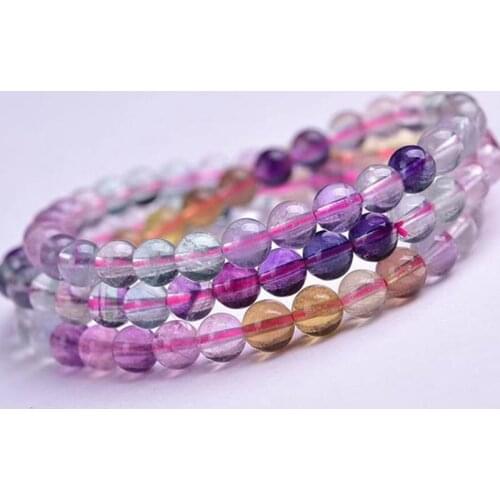 Natural color fluorite Beads Bracelets Healing stone Charm Fluorite Jaspers