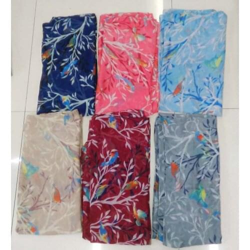 2016 Newest Tree Branch Print Scarf Fashion Women Magpies Bird Print Scarves Shawl Wrap Hijab Scarf Free Shipping