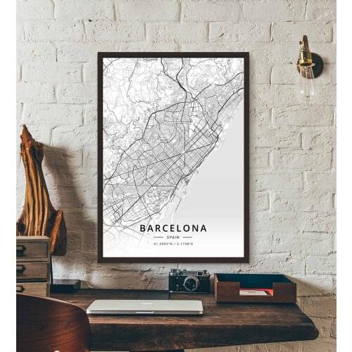 Barcelona Spain Map Poster