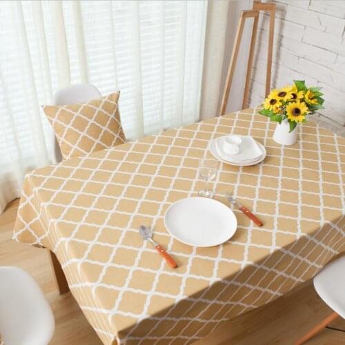 Geometric Linen Cotton Tablecloth Korean Style Table Cloth Cover Rectangular Toalhas De Mesa Bordada Tablecloths For Wedding