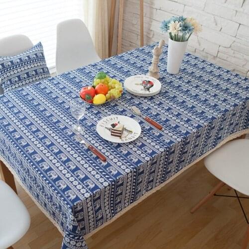 Table Cloths for Rectangular Table Cloths for Home Fabric Linen Tablecloth with Embroidery Wedding Table Decorations for Parties