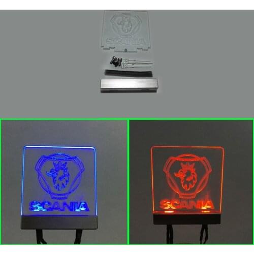 Led Auto Logos Acrylic Sign for 1/14 Tamiya RC Truck Car SCANIA R730 R470 R620 56323 Diy