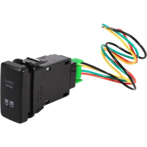 High Quality 12V 5 Pin Car Auto Push LED Rear Light Toggle Switch For Toyota Landcruiser Hilux Prado FJ ABS Plastic