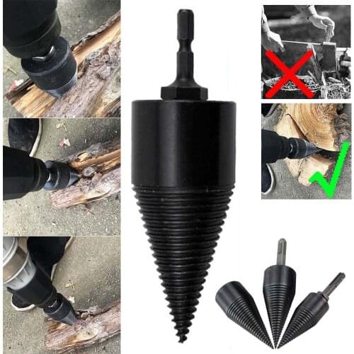 High Speed Twist Drill Bit Wood Splitter Screw Cones Splitting Bit Wood Drill NIN668