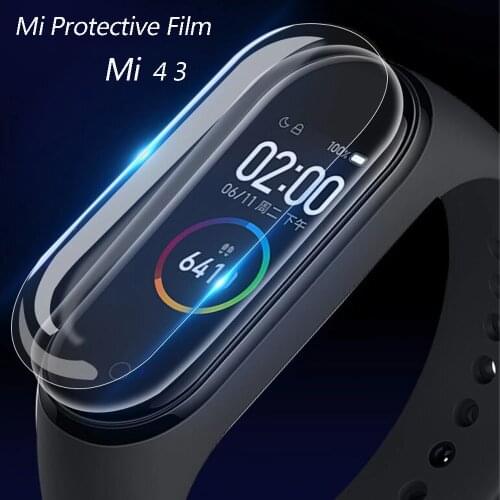 Screen protector for Xiaomi sports bracelet 4 3 TPU full-screen waterproof film 2pcs stable, ultra-clear scratch-resistant film