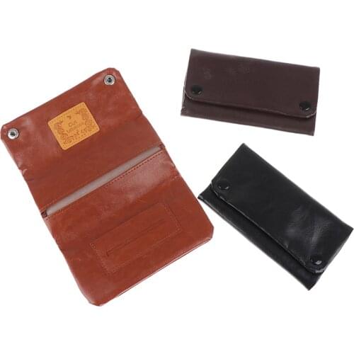 1PC PU Leather Tobacco Bag Portable Cigarette Rolling Pipe Tobacco Pouch Case Wallet Tip Paper Holder Smoking Accessories 15*8cm