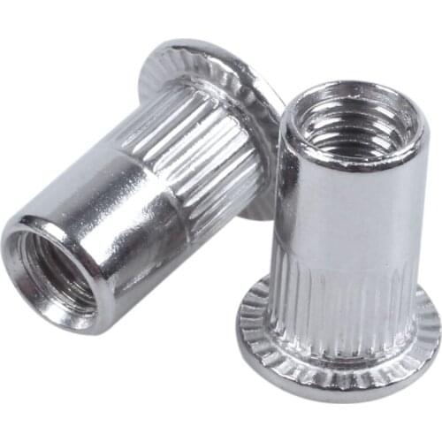 100x M5 Stainless Steel Flat Head Threaded Rivet Nut