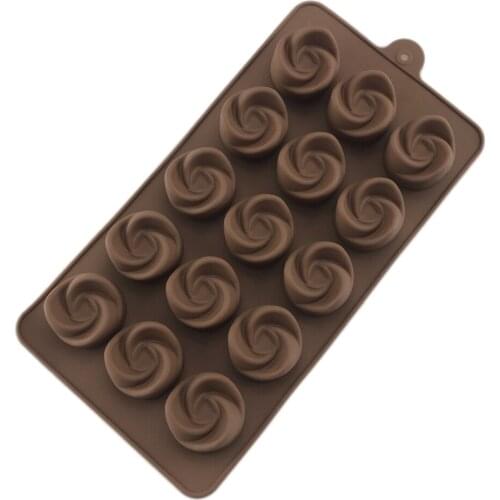 15 Cavity Rose Cake Mold DIY Silicone Chocolate Mold Candy Mold for Valentines Day Kitchen Baking Accessories Tool