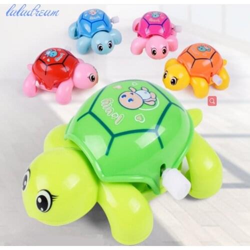 2pcs/lot Cute Turtle Animal Clockwork Toys Tortoise Infant Crawling Wind Up Toy Educational Kids Classic Toy for Boys Girls