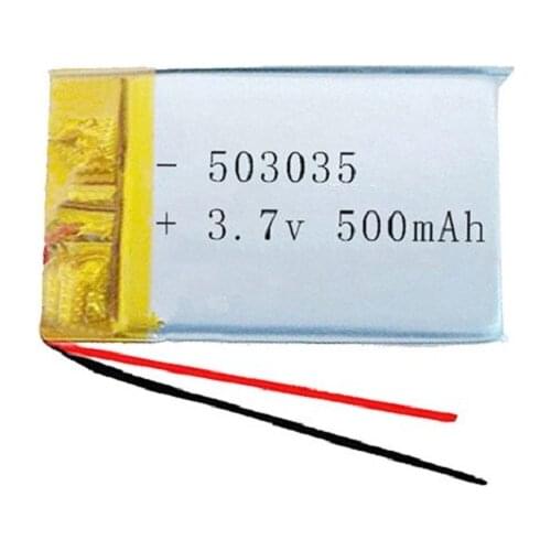 503035 3.7v 500mah Lithium Polymer Battery li po ion lipo rechargeable battery for VR GPS MP4 DVD Cell Phone Speaker navigation